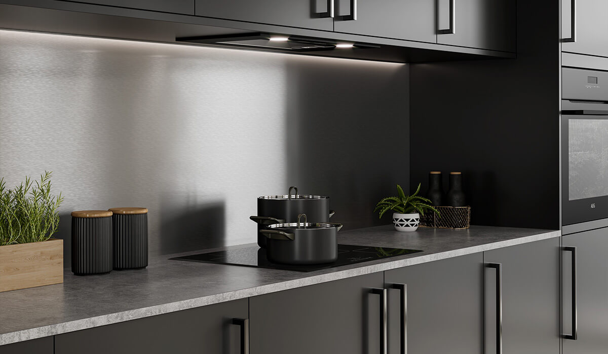 modern kitchen with thin worktop