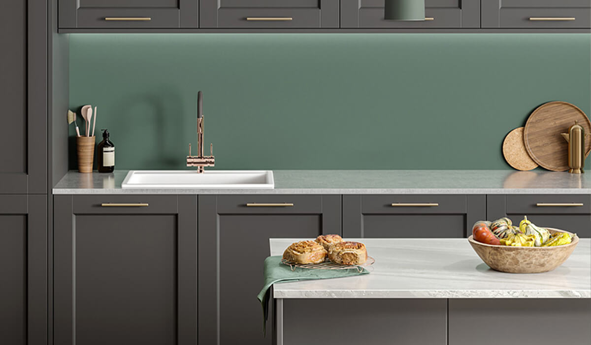 solid surface worktops on grey kitchen doors better ktichens