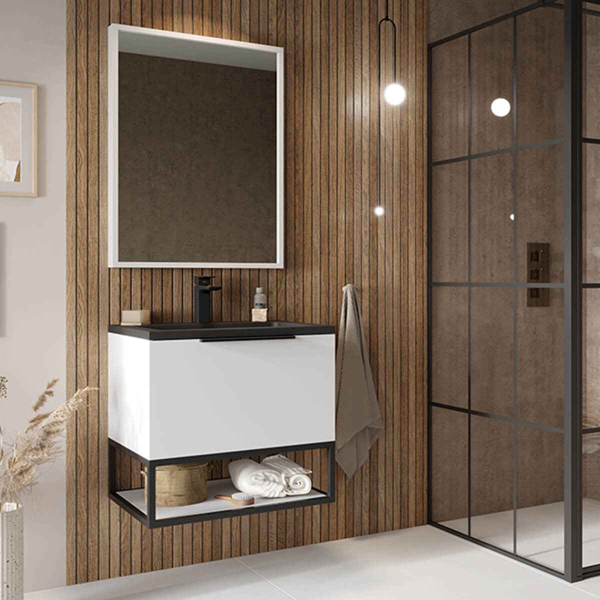 Ambience Mirror - 800 x 600mm - Matt White AMBIENCE-MIRROR-80X60-WHITE_6