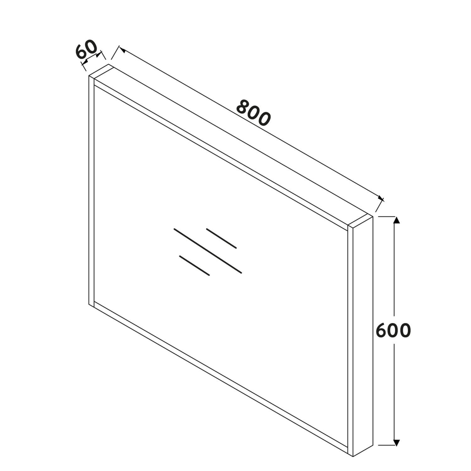 Ambience Mirror - 800 x 600mm - Matt White AMBIENCE-MIRROR-80X60-WHITE_9
