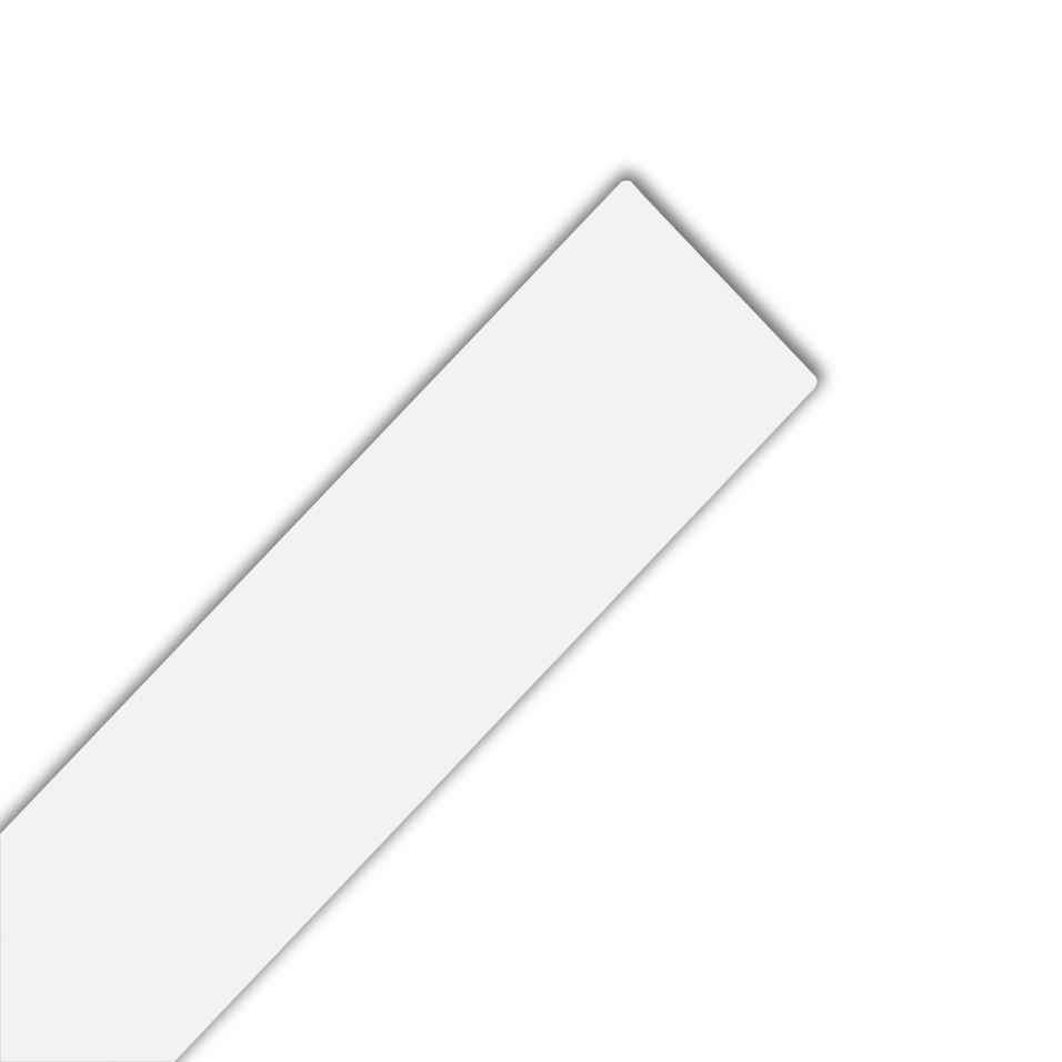 Formica Gloss Crisp White Laminate Edging Strip - 1.8m