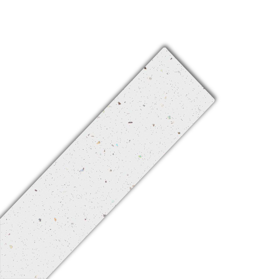 Formica Platinum White - 38mm Round Edge Laminate Edging Strip - 1.8m