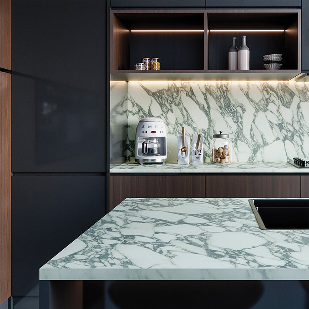 Formica Viola Marble - 22mm Square Edge Laminate Worktops