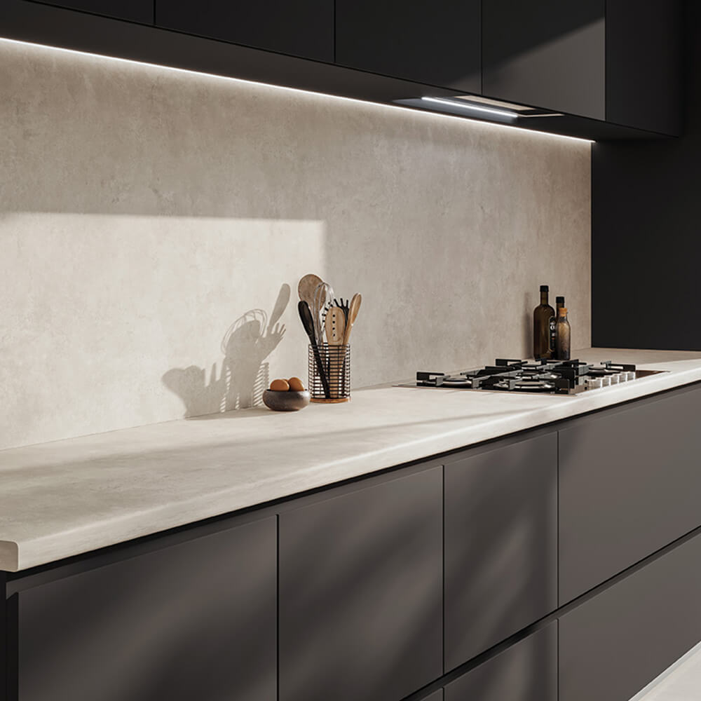 Formica Patine Chalk - 38mm Postformed Edge Laminate Worktops