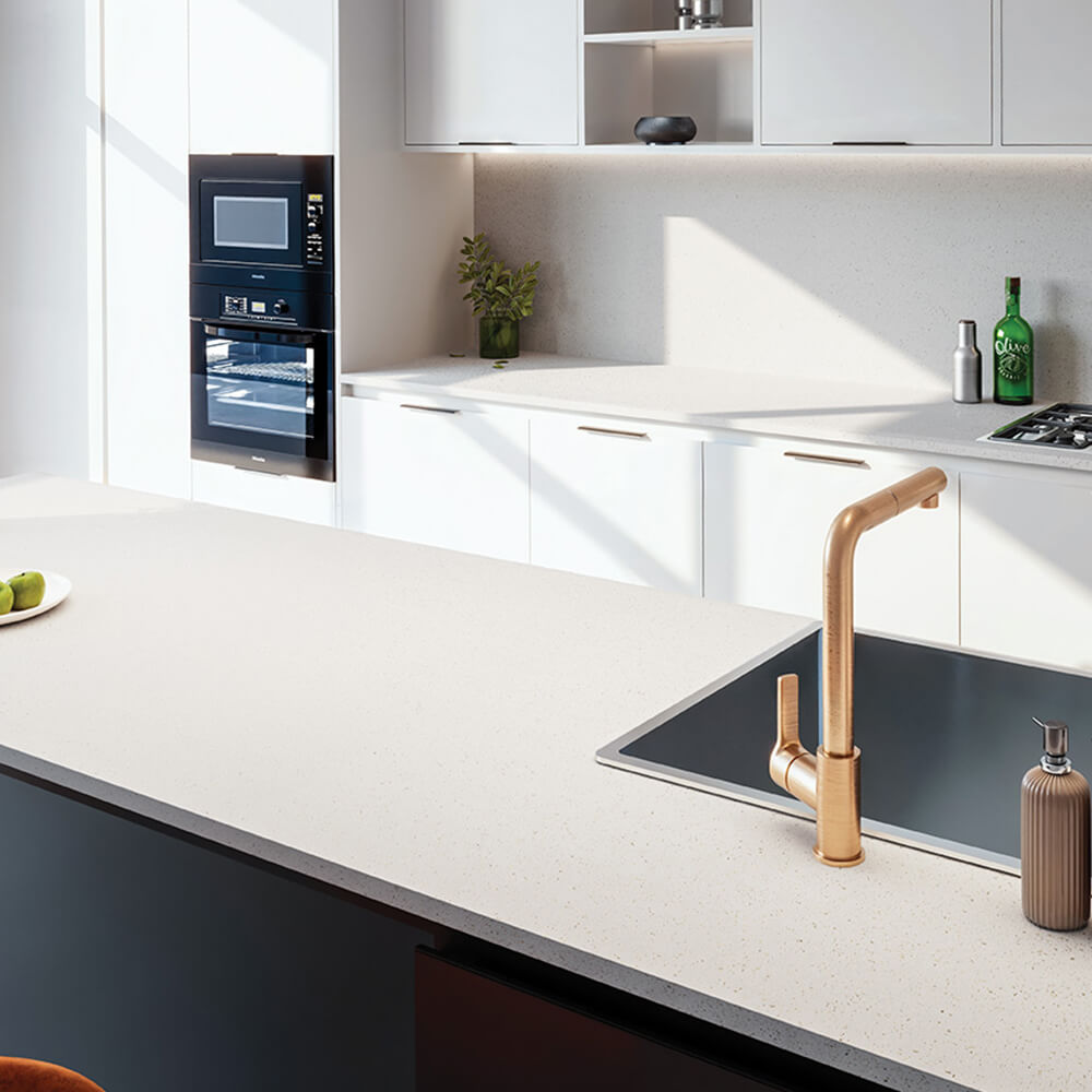 Formica Sovereign White - 22mm Square Edge Laminate Worktops